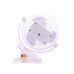 USB Rechargeable 360° Rotation 3 Speeds Desk Fan with a Clip（