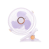 USB Rechargeable 360° Rotation 3 Speeds Desk Fan with a Clip（